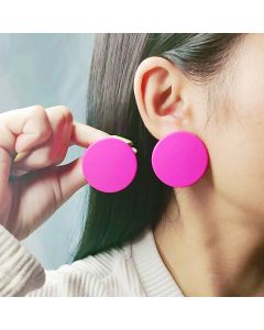 20 Color Round Spray Paint Earrings Simple Fashion Acrylic Personality Candy Color