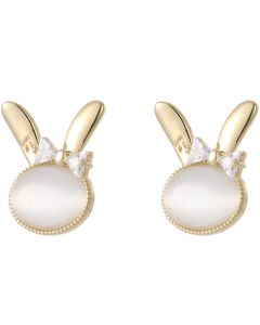 Cute Rabbit Opal Stud Earrings Earrings Silver Post Earrings