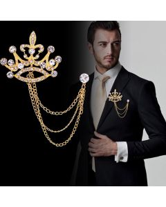 Fashion Crown Brooch Diamond Corsage