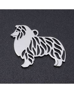 European And American Poodle Titanium Steel Pendant Parts Stainless Steel DIY Necklace Earrings Pendant