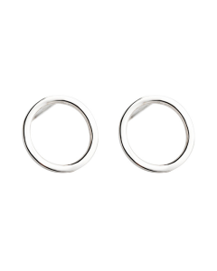 Plain Tremella Pin Round Earrings