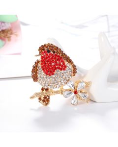 Fashion Alloy Bird Animal Brooch With Diamonds