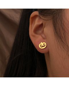 Stainless Steel Earrings Gothic Pumpkin Head Fashion