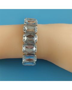 Punk Style Full Diamond Bracelet Elastic Bracelet Telescopic