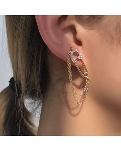 Simple Chain With Diamonds And Paper Clip Earrings For Women, New Small And Exquisite Tassel Earrings