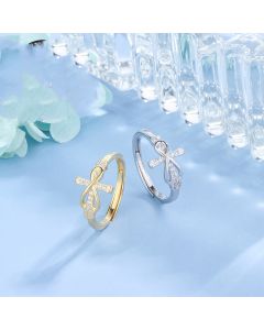 Amazon Hot Selling Micro Diamond Jesus Cross Ring