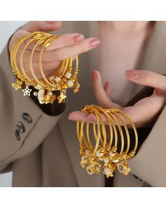 Personalized Multi-pendant Bracelet Affordable Luxury Style Non-fading Retro Temperament