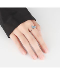 S925 Sterling Silver Butterfly Spinning Ring Women