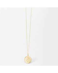 Matte Gold Sun Pendant Necklace For Women