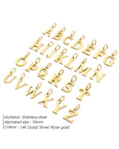 26 Letter Pendant Couple Bracelet Necklace English Pendant