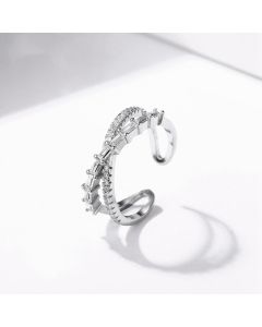 Sterling Silver Ring Fashion Creative Geometric Type