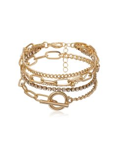 Retro Geometric Multilayer Combination Bracelet