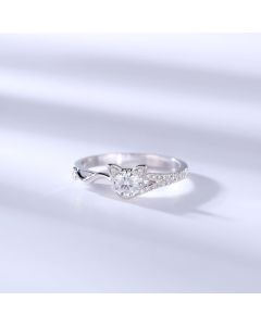 Moissan diamond cute cat ring