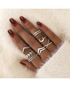 Personalized Moon Cross Simple Ring