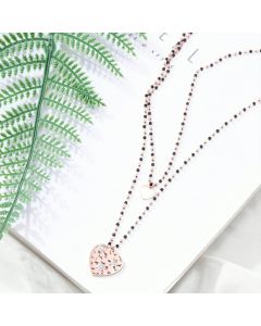 Hot European And American Love Heart Pendant Necklace
