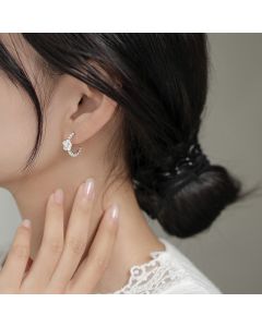 Light Luxury 925 Pure Silver Camellia Earrings