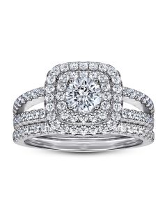 Simulation Diamond Ladies Silver Ring