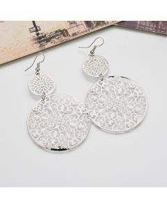 Fashion Retro Round Cutout Ladies Earrings