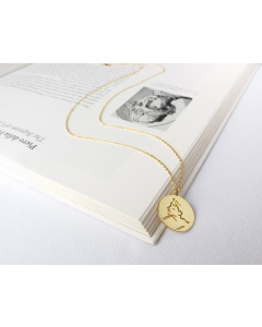Coin necklace gold coin face design pendant clavicle chain