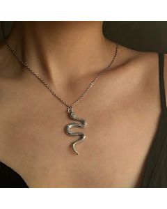 Snake Necklace New Animal Snake Dangle Women Pendant Necklace Minimalist Style Alloy Trendy Female Birthday Jewelry Gift Party