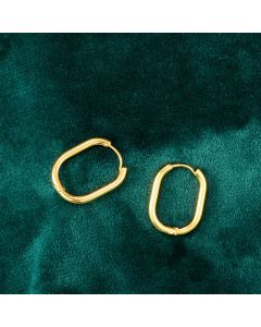 Gold N Round Earrings Simple Fashion Lady