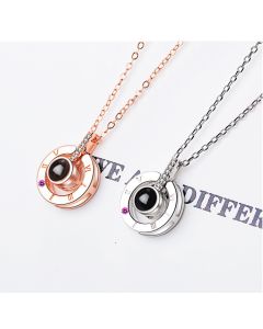 One hundred and 100 languages I love you projection necklace