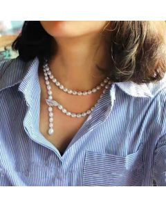 Freshwater Pearl Sweater Chain Classic Charm Fashion Style Autumn And Winter Style