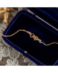 Gold-plated Garnet High-grade Bracelet