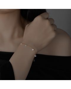 Women's Sterling Silver Super Flash Zircon Bracelet Simple