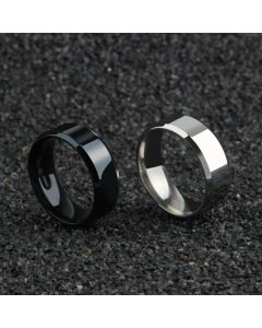 Geometric Ring Glossy Cut Ring Unisex