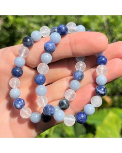 Women's Fashion Blue Beaded Bracelet