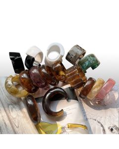 Open Spring Acrylic-based Resin Bracelet For Women