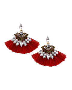 Tassel earrings with diamond earrings ethnic style earrings jewelry