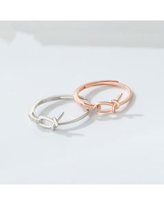 Sterling Silver Knotted Ring Female Niche Original