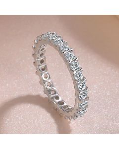 S925 Sterling Silver Gypsophila Simulation Diamond Ring For Women