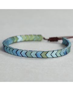 Handmade Hematite Degaussing BraceletDeep V Black