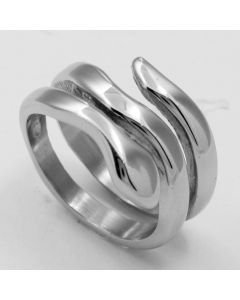 Snake Shaped Titanium Stainless Steel Ring Couple Men's Female Ring