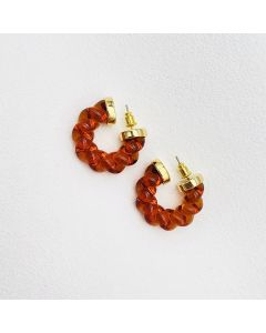 Niche Design Twist Green Resin Earrings
