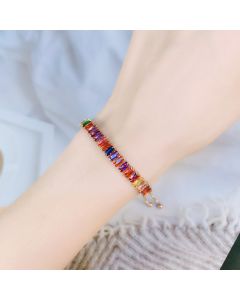 Boho Rainbow Tennis Bracelets For Women Adjustable Women's Bracelet Zircon Jewellry Friend Gift Wholesale Jewery