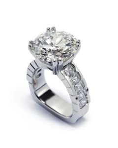 Dramatic Octave Zirconium Diamond Ring