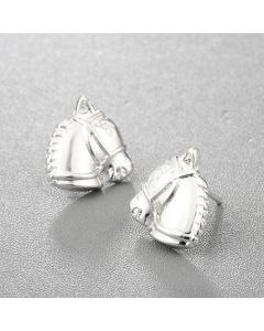Mini horse head alloy earrings