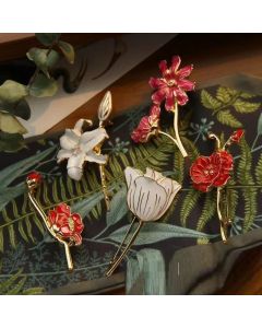 Lily Tulip Camellia Brooch For Women