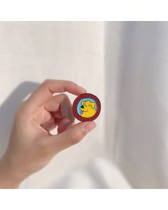 Personality Cute Little Yellow Dog Duck Paint Brooch Pin Badge