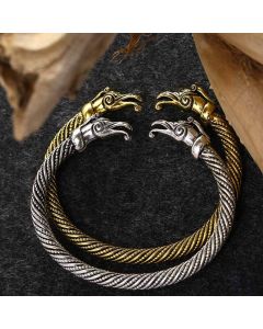 Animal Head Vintage Steel Wire Twisted Adjustable Bracelet