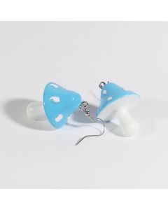 Creative Personality And Funny Wave Point Mushroom Earrings