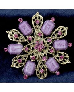 Fashionable Geometric High-end Diamond Brooch