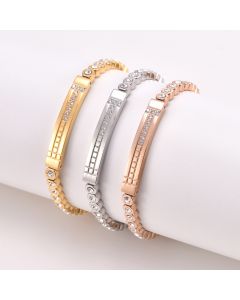 Popular Light Luxury High-grade Inlaid Stone Double T Bracelet