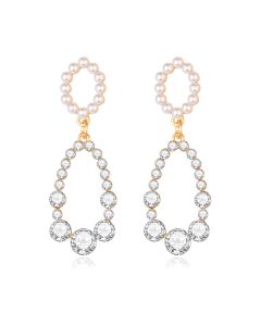European And American Earrings Fashion Simple Female Diamond Earrings