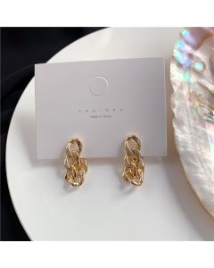 European And American Vintage Design Metal Chain Earrings