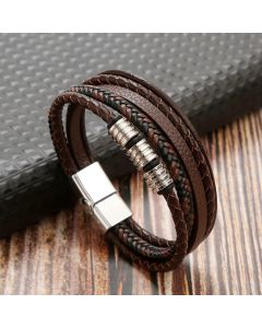 Stainless Steel Braided Bracelet Magnetic Buckle